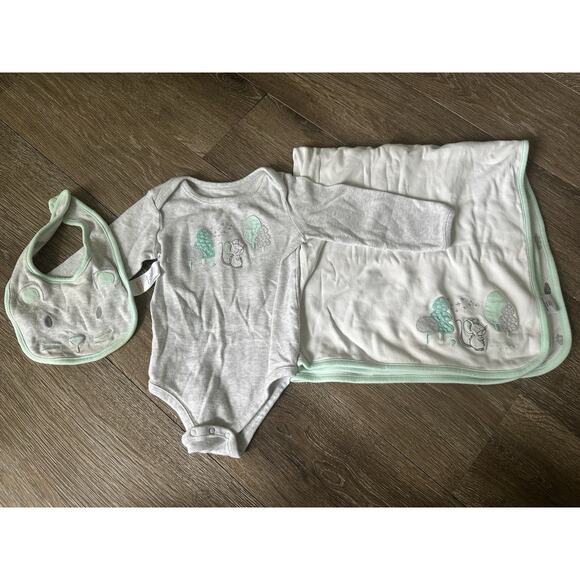 Gymboree Sweet Mouse Layette Set – Blanket, Bib, Bodysuit 12–18M - Picture 1 of 5